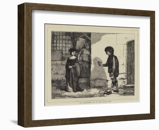 St Valentine's Day in the Olden Time-Sir James Dromgole Linton-Framed Giclee Print