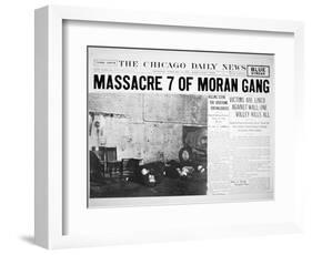 St. Valentine's Day Massacre, Front Page of the Chicago Daily News, 14th February 1929-null-Framed Giclee Print