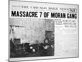 St. Valentine's Day Massacre, Front Page of the Chicago Daily News, 14th February 1929-null-Mounted Giclee Print