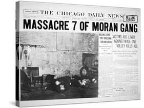 St. Valentine's Day Massacre, Front Page of the Chicago Daily News, 14th February 1929-null-Stretched Canvas