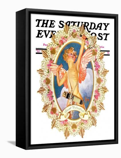 "St. Valentine," Saturday Evening Post Cover, February 15, 1936-Joseph Christian Leyendecker-Framed Stretched Canvas