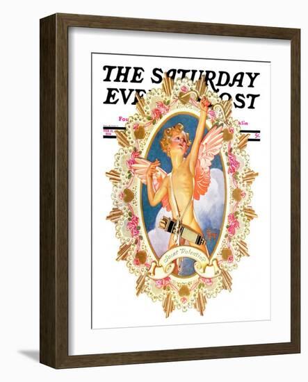 "St. Valentine," Saturday Evening Post Cover, February 15, 1936-Joseph Christian Leyendecker-Framed Giclee Print