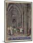 St. Veran Exorcising the Possessed in the North Aisle of the Cathedral of Notre-Dame De Paris-Jean Fouquet-Mounted Giclee Print