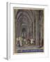 St. Veran Exorcising the Possessed in the North Aisle of the Cathedral of Notre-Dame De Paris-Jean Fouquet-Framed Giclee Print