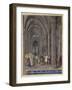 St. Veran Exorcising the Possessed in the North Aisle of the Cathedral of Notre-Dame De Paris-Jean Fouquet-Framed Giclee Print