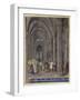 St. Veran Exorcising the Possessed in the North Aisle of the Cathedral of Notre-Dame De Paris-Jean Fouquet-Framed Giclee Print