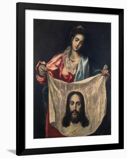 St, Veronica with the Shroud of Christ, C. 1602-07-El Greco-Framed Giclee Print