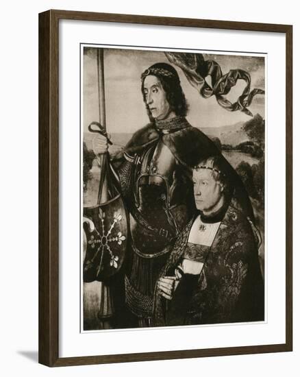 St Victor and a Donor-Hugo van der Goes-Framed Giclee Print