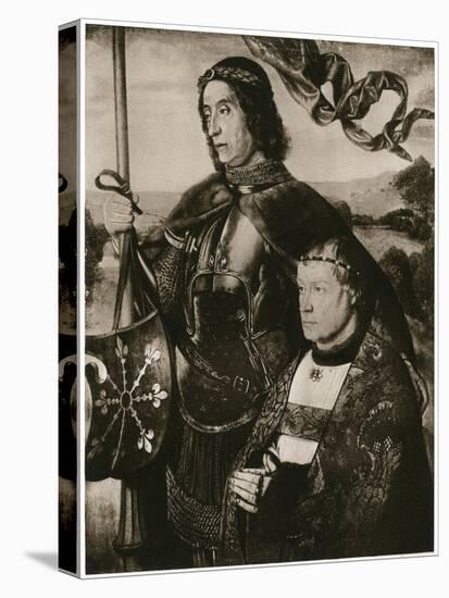 St Victor and a Donor-Hugo van der Goes-Stretched Canvas