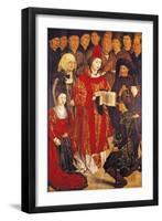 St Vincent and Members of Regnant House, Detail from Saint Vincent Panel-Nuno Goncalves-Framed Giclee Print