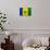 St. Vincent And The Grenadines Flag Design with Wood Patterning - Flags of the World Series-Philippe Hugonnard-Art Print displayed on a wall