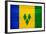 St. Vincent And The Grenadines Flag Design with Wood Patterning - Flags of the World Series-Philippe Hugonnard-Framed Art Print