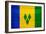 St. Vincent And The Grenadines Flag Design with Wood Patterning - Flags of the World Series-Philippe Hugonnard-Framed Art Print