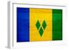 St. Vincent And The Grenadines Flag Design with Wood Patterning - Flags of the World Series-Philippe Hugonnard-Framed Art Print