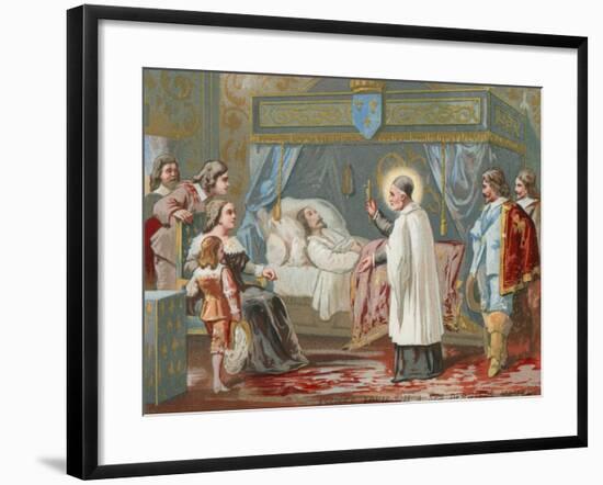 St Vincent De Paul Assisting King Louis XIII of France in His Final Moments, 1643-null-Framed Giclee Print