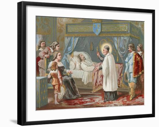 St Vincent De Paul Assisting King Louis XIII of France in His Final Moments, 1643-null-Framed Giclee Print