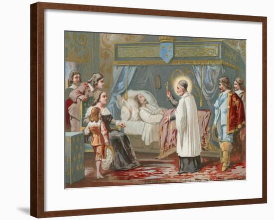 St Vincent De Paul Assisting King Louis XIII of France in His Final Moments, 1643-null-Framed Giclee Print