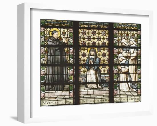 St Vincent De Paul Blessing the First Sisters of Charity-null-Framed Giclee Print
