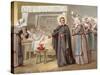 St Vincent De Paul Leading the Daughters of Charity to Help at a Hospital-null-Stretched Canvas