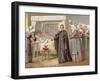 St Vincent De Paul Leading the Daughters of Charity to Help at a Hospital-null-Framed Giclee Print