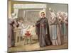 St Vincent De Paul Leading the Daughters of Charity to Help at a Hospital-null-Mounted Giclee Print