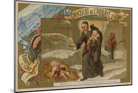 St Vincent De Paul, Picking Up Found Children-null-Mounted Giclee Print