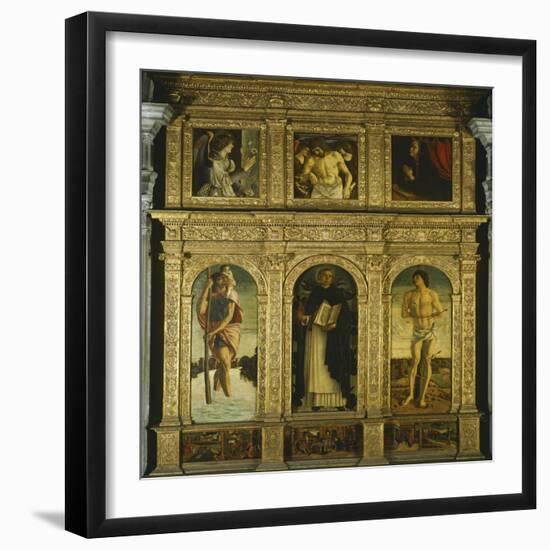 St Vincent Ferrari Triptych-Giovanni Bellini-Framed Giclee Print