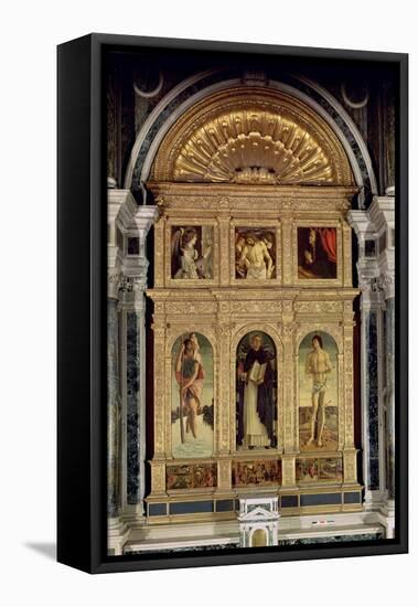 St. Vincent Ferrer Altarpiece, circa 1465-Giovanni Bellini-Framed Stretched Canvas