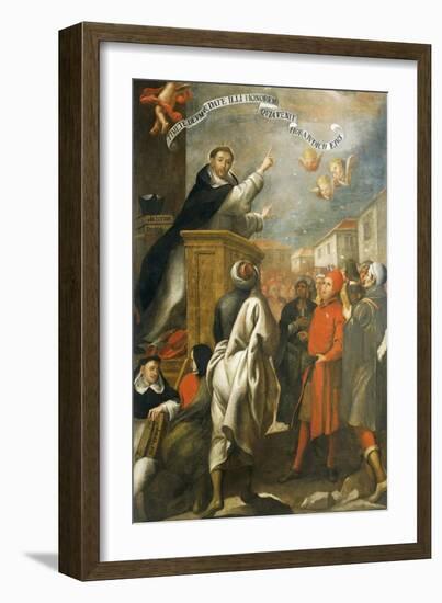 St Vincent Ferrer Preaching to the Young People of Salamanca-Alonso Antonio Villamor-Framed Giclee Print