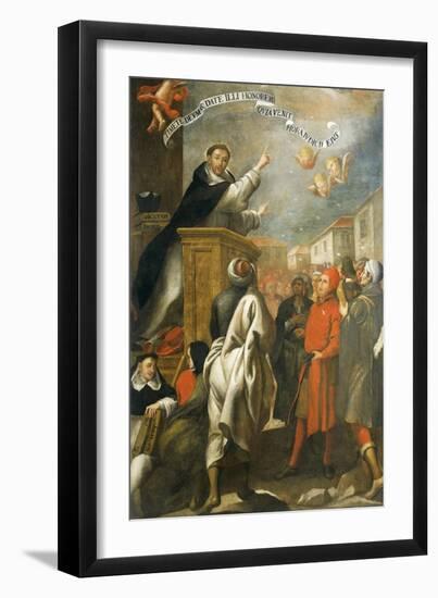 St Vincent Ferrer Preaching to the Young People of Salamanca-Alonso Antonio Villamor-Framed Giclee Print