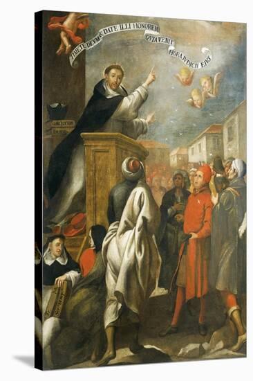 St Vincent Ferrer Preaching to the Young People of Salamanca-Alonso Antonio Villamor-Stretched Canvas