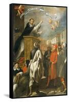 St Vincent Ferrer Preaching to the Young People of Salamanca-Alonso Antonio Villamor-Framed Stretched Canvas