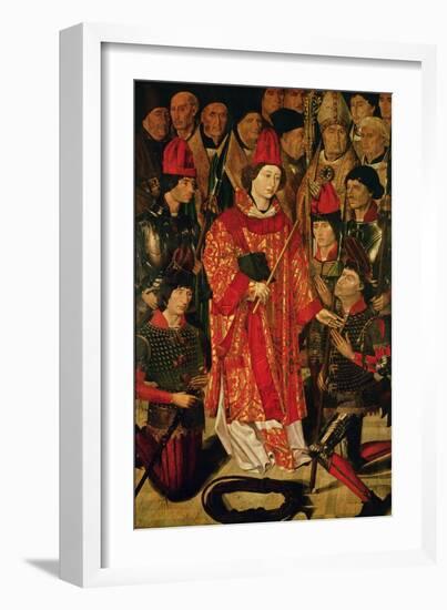 St. Vincent of Saragossa (D.304), Protector of Lisbon, from the Altarpiece of St. Vincent, c. 1495-Nuno Goncalves-Framed Giclee Print