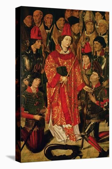 St. Vincent of Saragossa (D.304), Protector of Lisbon, from the Altarpiece of St. Vincent, c. 1495-Nuno Goncalves-Stretched Canvas