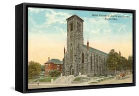 St. Vincent's Church, Akron, Ohio-null-Framed Stretched Canvas