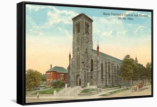 St. Vincent's Church, Akron, Ohio-null-Framed Stretched Canvas