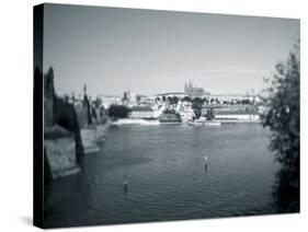 St, Vitus Cathedral and Vltava River, Prague, Czech Republic-Jon Arnold-Stretched Canvas