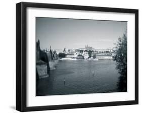 St, Vitus Cathedral and Vltava River, Prague, Czech Republic-Jon Arnold-Framed Photographic Print