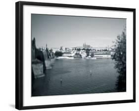 St, Vitus Cathedral and Vltava River, Prague, Czech Republic-Jon Arnold-Framed Photographic Print