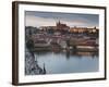 St Vitus Cathedral, Charles Bridge, River Vltava, UNESCO World Heritage Site, Prague Czech Republic-Gavin Hellier-Framed Photographic Print