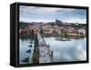 St Vitus Cathedral, Charles Bridge, River Vltava, UNESCO World Heritage Site, Prague Czech Republic-Gavin Hellier-Framed Stretched Canvas