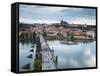 St Vitus Cathedral, Charles Bridge, River Vltava, UNESCO World Heritage Site, Prague Czech Republic-Gavin Hellier-Framed Stretched Canvas