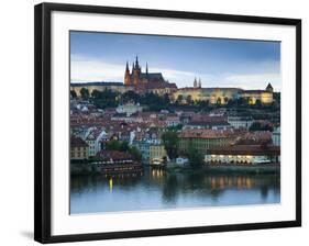 St Vitus Cathedral, River Vltava, UNESCO World Heritage Site, Prague, Czech Republic-Gavin Hellier-Framed Photographic Print