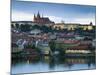 St Vitus Cathedral, River Vltava, UNESCO World Heritage Site, Prague, Czech Republic-Gavin Hellier-Mounted Photographic Print