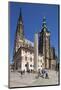 St. Vitus Cathedral with Hradcany in Prague, Central Bohemia, Czech Republic-null-Mounted Art Print