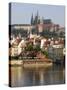 St. Vitus's Cathedral and Royal Palace on Skyline, Old Town, Prague, Czech Republic-Martin Child-Stretched Canvas