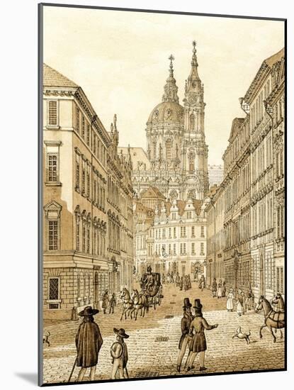 St Wenceslas Square in Prague-Vincent Morstadt-Mounted Giclee Print