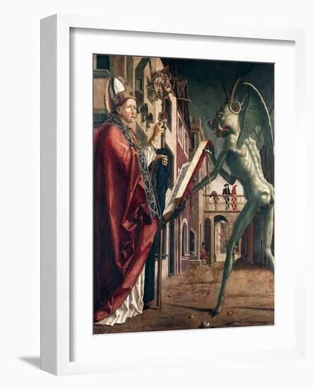 St Wolfgang and the Devil, Life of St Wolfgang, 1471-1475-Michael Pacher-Framed Giclee Print