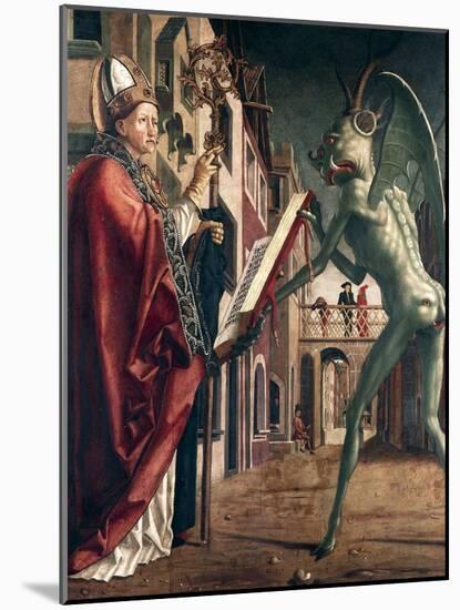 St Wolfgang and the Devil, Life of St Wolfgang, 1471-1475-Michael Pacher-Mounted Giclee Print