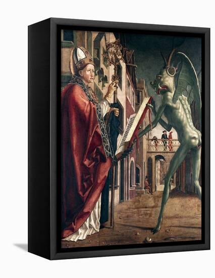 St Wolfgang and the Devil, Life of St Wolfgang, 1471-1475-Michael Pacher-Framed Stretched Canvas